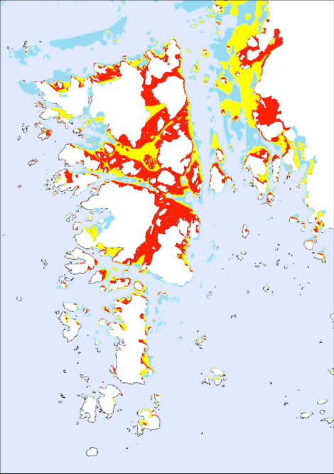 Bild 3 exempel på AIS-analys av erosionsrisk