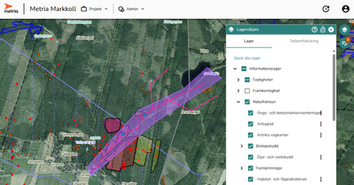 Easy and efficient land planning - all important considerations on one map