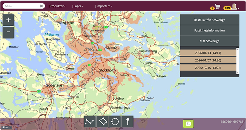 Metria Metria SeSverige Pro – kartor och geodata för professionell analys