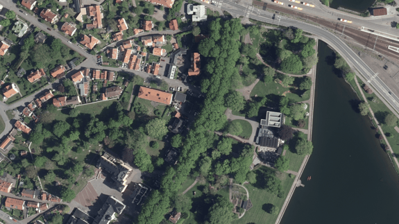 Orthophotos are geometrically corrected aerial images that are stitched together to create a scale representation of the ground.